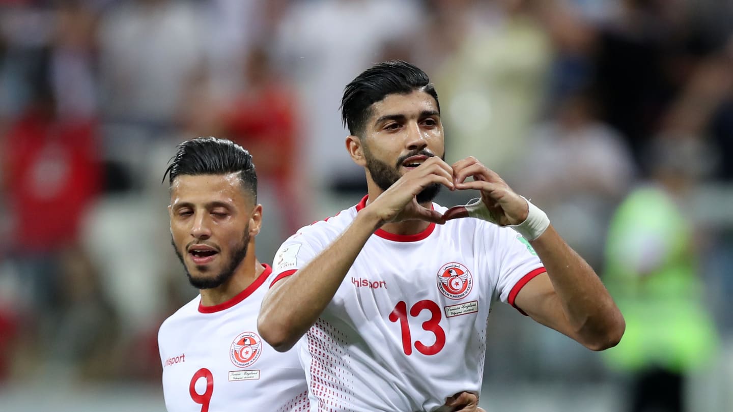 ट्युनिसिया र इंग्ल्याण्ड पहिलो हाफसम्म १–१ गोलको बराबरीमा