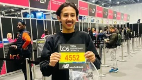 लन्डन म्याराथन दौड प्रतियोगितामा नेपालका धावक दीक्षित 