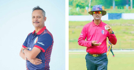 अम्पायर रविन्द्रसँगै नेपाली भेट्रान क्रिकेट टिम पाकिस्तान जाँदै