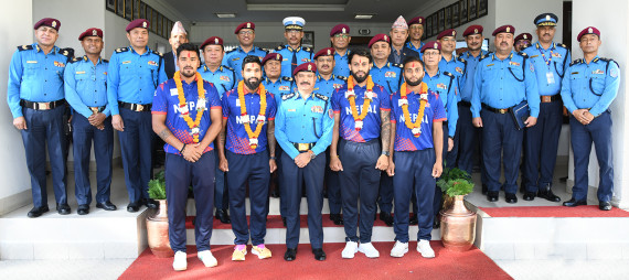नेपाल प्रहरीका क्रिकेट खेलाडीहरू सम्मानित