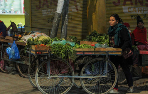 काठमाडौं र बूढानीलकण्ठको संगमस्थलमा रात्रीकालीन व्यापार (तस्बिरहरू)