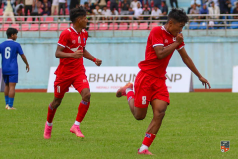 तनावपूर्ण खेलमा माल्दिभ्सलाई हराउँदै नेपाल सेमिफाइनलमा  