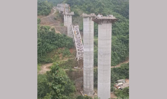भारतको मिजोरममा पुल भत्किँदा मृत्यु हुनेको संख्या २६ पुग्यो