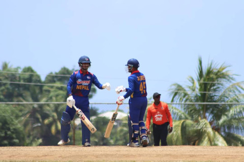 दोस्रो अभ्यास खेलमा नेपाल ४९ रनले विजयी