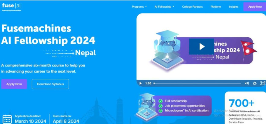 नेपालमा फ्युजमेसिन ‘एआई फेलोसिप २०२४’ को रजिस्ट्रेसन खुला