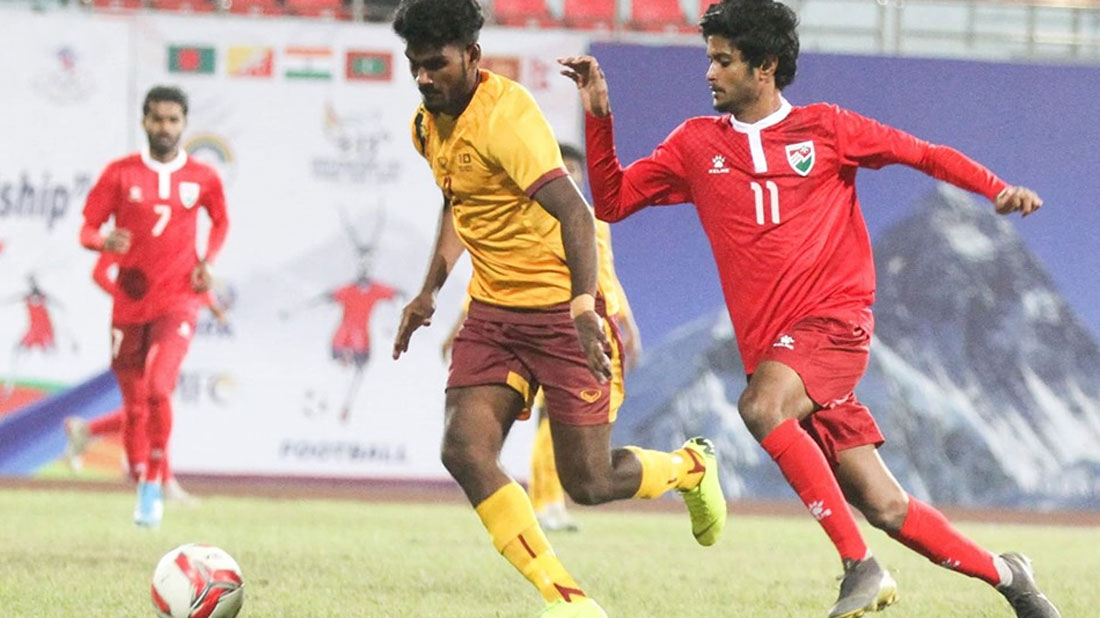 पुरुष फुटबल : माल्दिभ्स र श्रीलंकाको बराबरी