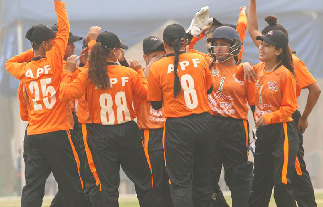ललितपुरविरुद्ध एपीएफ १० विकेटले विजयी 
