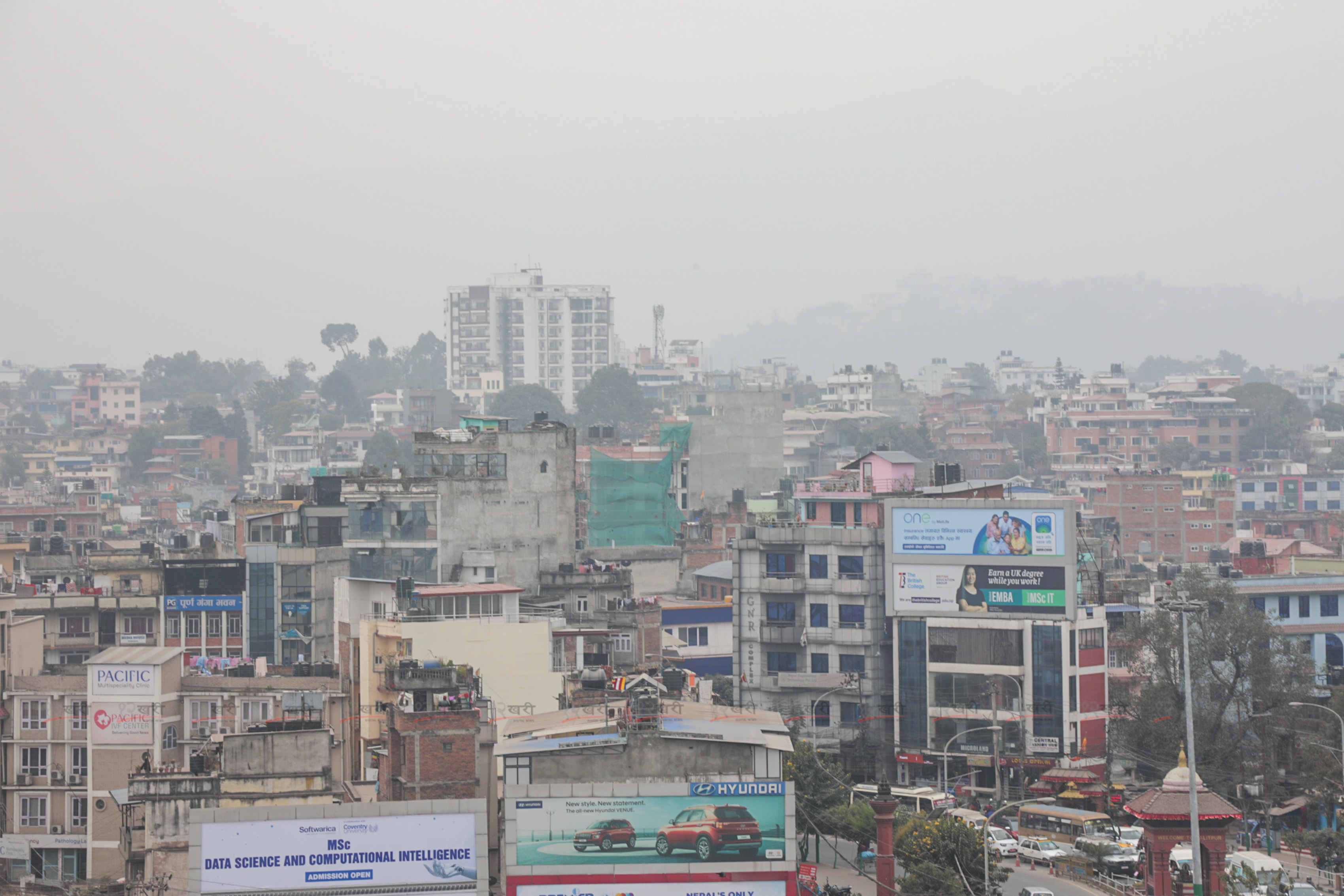 भरतपुर र पोखरामा वायु प्रदूषण उच्च, काठमाडौंमा ‘अस्वस्थकर’