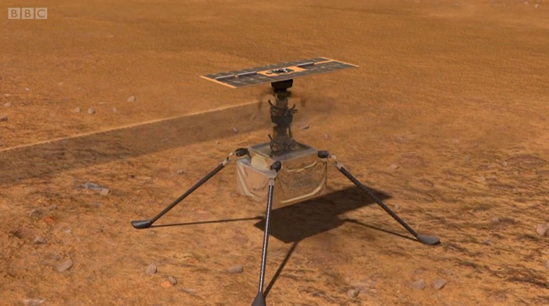 मंगल ग्रहमा हेलिकोप्टर उडाइँदै !