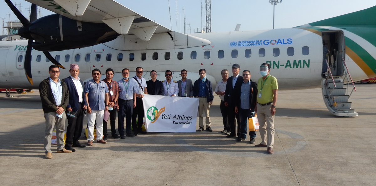 यती एयरलाइन्सले अन्तर्राष्ट्रिय उडान अनुमति पाउँदै, काठमाडौं–वनारस–काठमाडौं प्रुभिङ फ्लाइट सम्पन्न